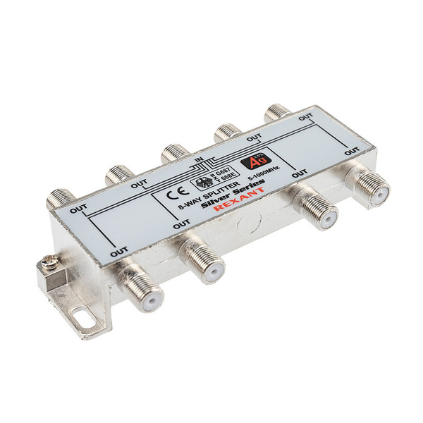 Антенный делитель ТВ-сигнала REXANT "Silver" сплиттер на 8 выходов под ...