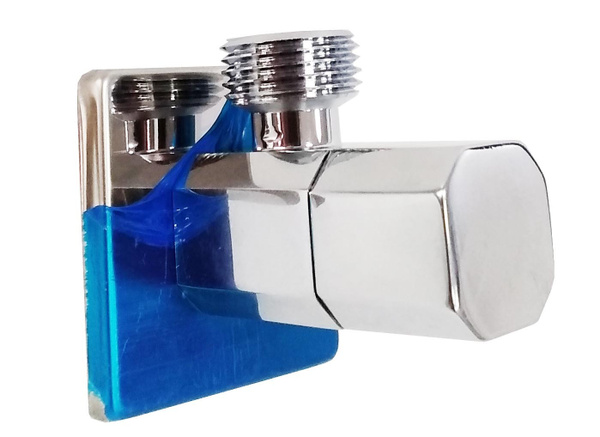 Кран угловой хромированный 1/2"х1/2 в коробке хром КЕРАМИКА VIEIR ...