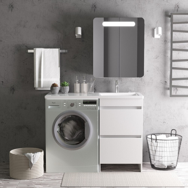 Тумба с раковиной под стиральную машину Марс 110 Правая - купить с ...