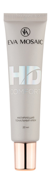 EVA MOSAIC Тональный крем HD Comfort матирующий, 20 мл, 01 Фарфор ...