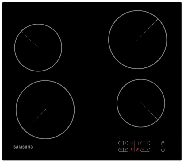Встраиваемая электрическая варочная панель Samsung NZ64T3506AK купить ...