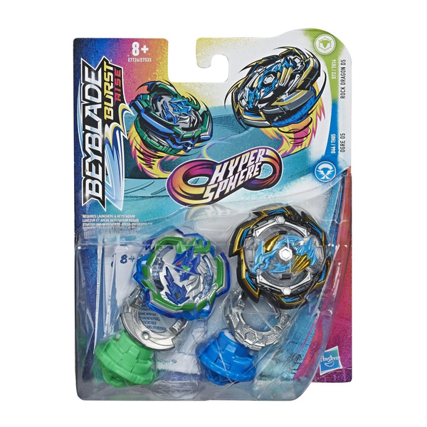 Игровой набор BeyBlade "Гиперсфера" 2 волчка Рок Драгон D5 и Огр O5 ...