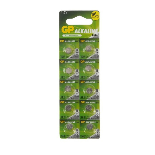 GP Батарейка LR41 (LR736, AG3, G3), Щелочной тип, 1,5 В, 10 шт - купить ...