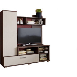 Стенка Миф Мини дуб беленый/венге купить по выгодной цене в интернет ...