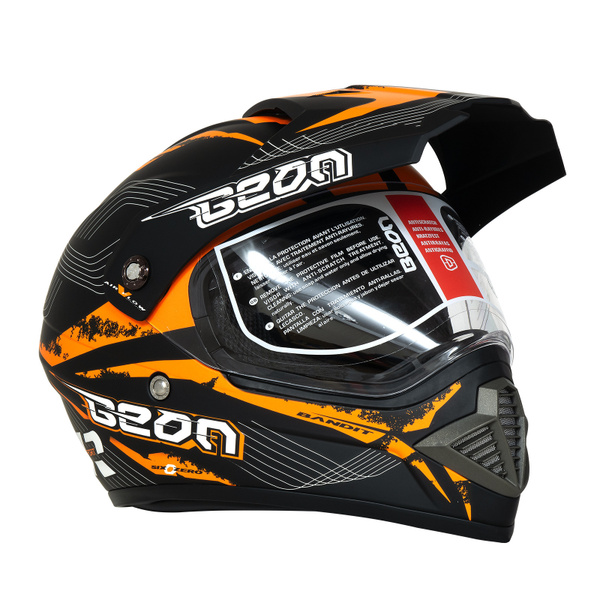 Мотошлем BEON B-600 matt-black/orange L - купить с доставкой по ...