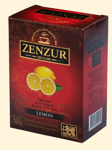 Чай Zenzur черный LEMON Шри-Ланка, 100 г - купить с доставкой по ...