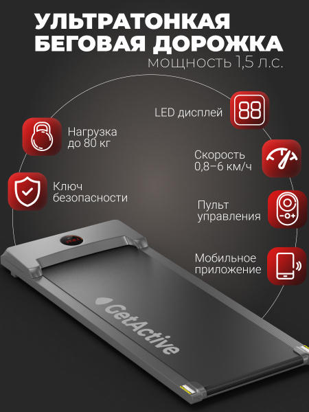 Беговая дорожка GetActive Run MINI BASIC YP-C1 - купить по доступным ...