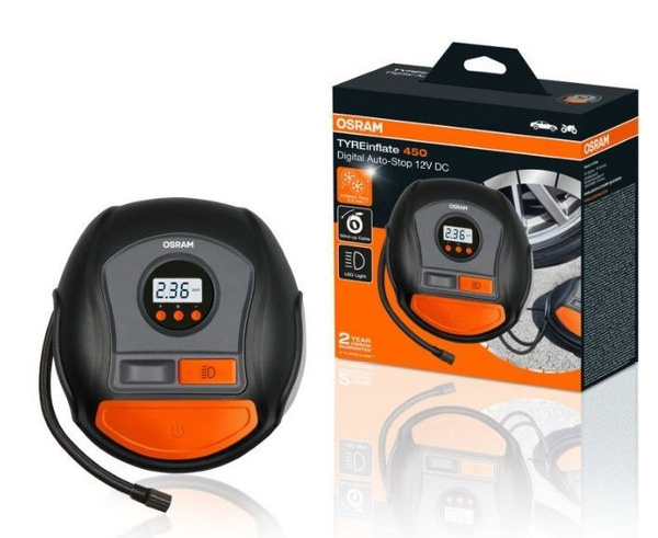 Компрессор автомобильный 12V OSRAM OTI450 O-OTI450 для шин по низкой ...