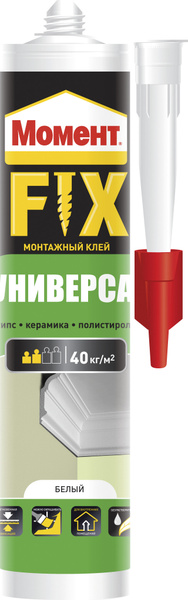 Клей универсальный Момент FIX Универсал монтажный белый 380 гр для ...