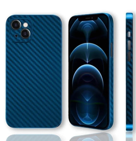 Ультратонкий чехол K-DOO Air Carbon для iPhone 13 (Айфон 13) синий ...