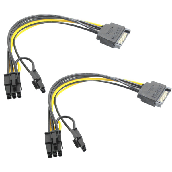 15-контактный разъем SATA Male на 8-контактный (6+2) кабель питания PCI ...