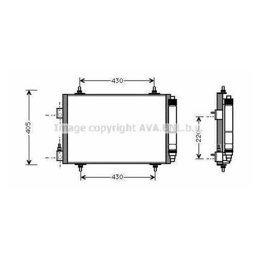 Радиатор кондиционера Ava CNA5192D для Citroen C5 I - AVA арт. CNA5192D ...