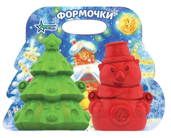 Формочки для песка и снега НОРДПЛАСТ "Елочка.Снеговик" 336 - купить с ...