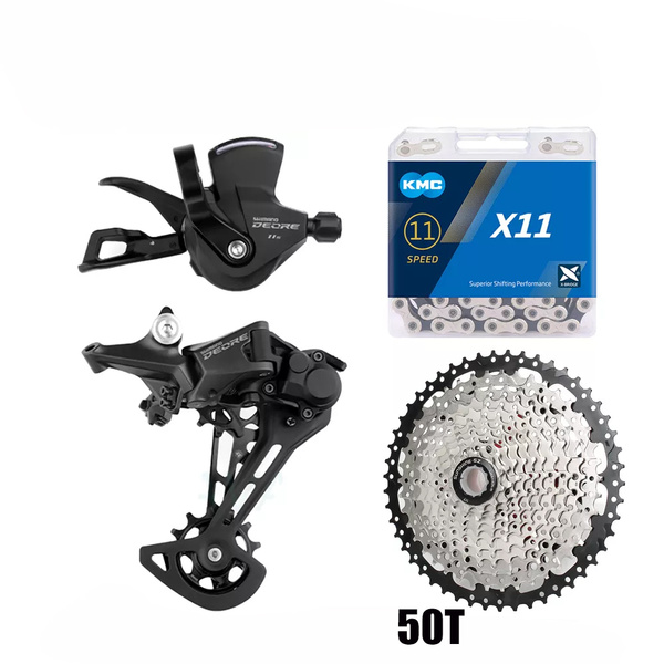 SHIMANO DEORE SL-M5100 Велосипедная трансмиссия, 11 скоростей, цепь KMC ...