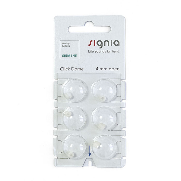 Вкладыши для слухового аппарата Signia CLICK DOME 4MM OPEN открытые ...