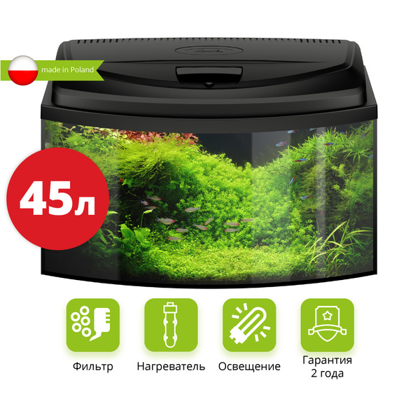 Аквариум AQUAEL AQUA4START 60 фигурный, черный (45 л) - купить с ...