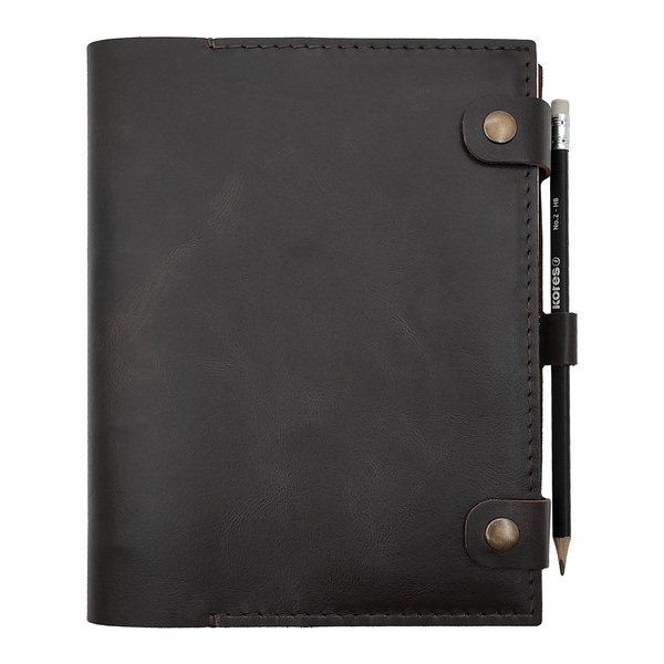 Коричневый кожаный ежедневник планер для женщин и мужчин на кольцах ...