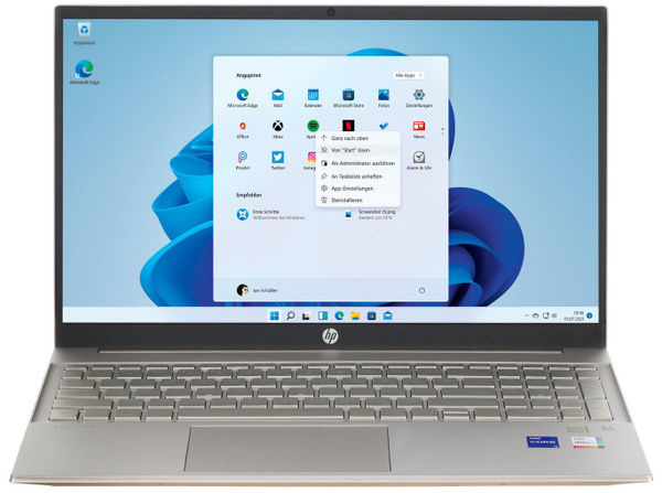 Ноутбук HP Pavilion Laptop 15-eg1023ur (55C71EA), золотой купить по ...