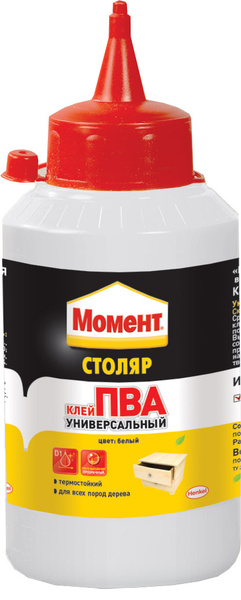 Клей универсальный Момент Столяр ПВА столярный белый 250 г для всех ...