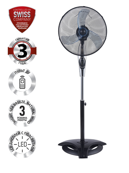 Вентилятор Polaris PSF 40RC Digital, черный купить по низкой цене с ...