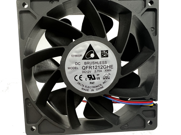 Вентилятор для асика 120 мм 4 pin Delta QFR1212GHE 2.7А 6000 об/мин для ...