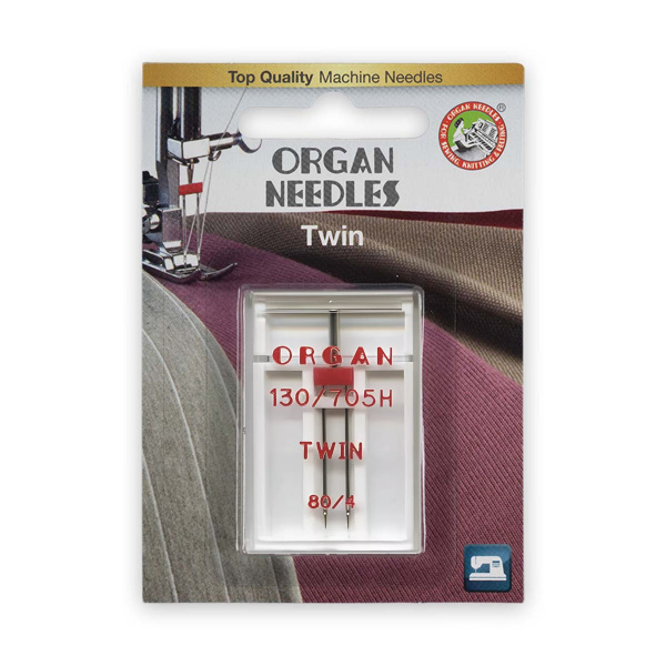 Игла двойная для швейной машины ORGAN №80, 4 мм, 1 шт/упак - купить с ...