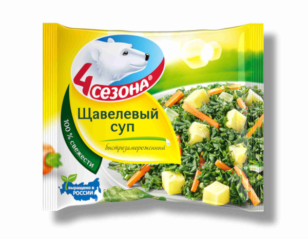 Суп Щавелевый 4 Сезона, замороженный, 400 г - купить с доставкой по ...