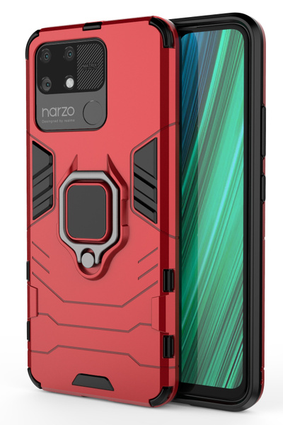 Чехол противоударный для Realme Narzo 50A / Реалми Нарзо 50А (Красный ...