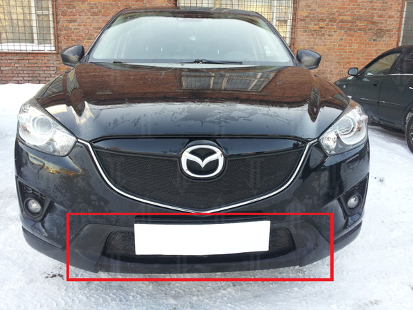 Защитная сетка радиатора низ черная Mazda CX-5 (2011-2017) / съемная ...