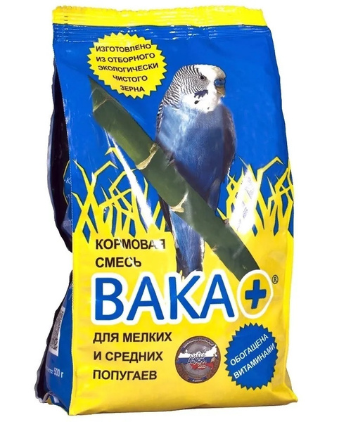 Корм "ВАКА плюс" для мелких и средних попугаев, 500 г - купить с ...