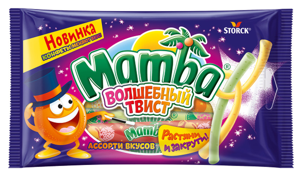 Конфеты жевательные Mamba Волшебный твист, 70г - купить с доставкой по ...