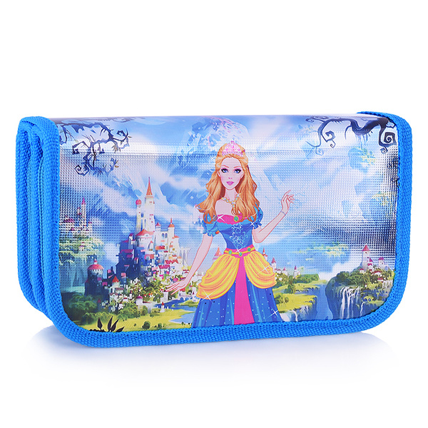 Пенал двухсекционный большой печать на фольге \"Красавица принцесса\" ПО ...