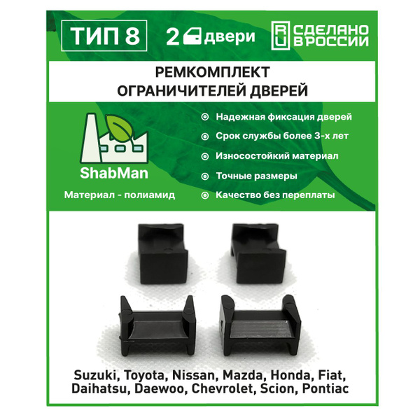 Ремкомплект ограничителей дверей тип 8 (Suzuki GRAND VITARA, ESCUDO ...