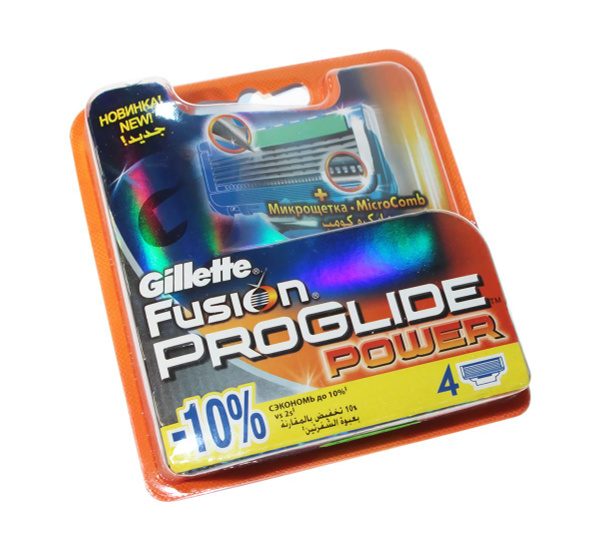 Сменные Кассеты Gillette Fusion ProGlide Power, Для Мужской Бритвы, 4 ...