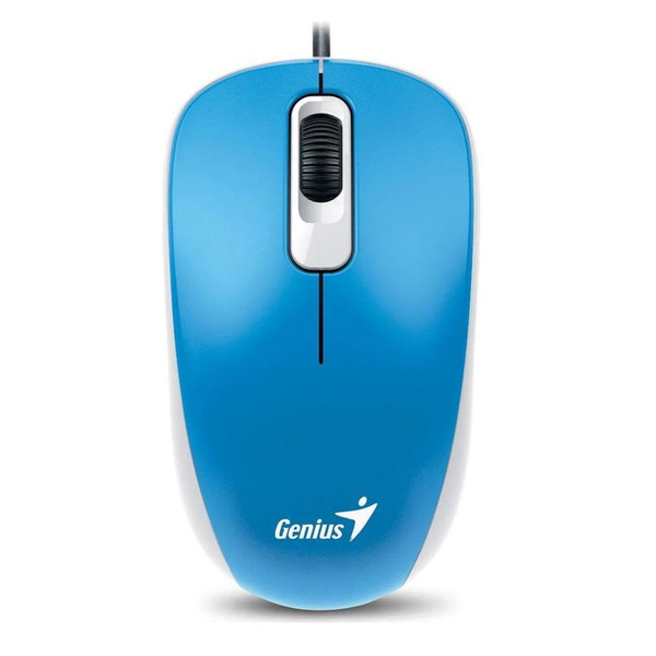 Мышь проводная Genius 31010009402 31010009402, голубой - купить по ...