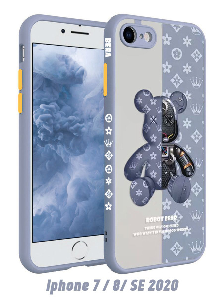 Чехол на Iphone 7/8/SE 2020 с принтом/ Чехол с защитой камеры на Айфон ...
