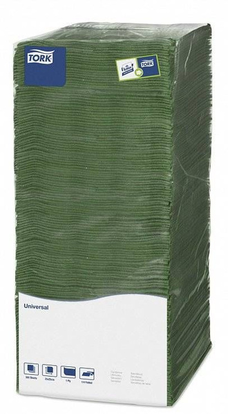 Бумажные салфетки Tork 478659, темно-зеленые, 25 х 25 см, однослойные ...