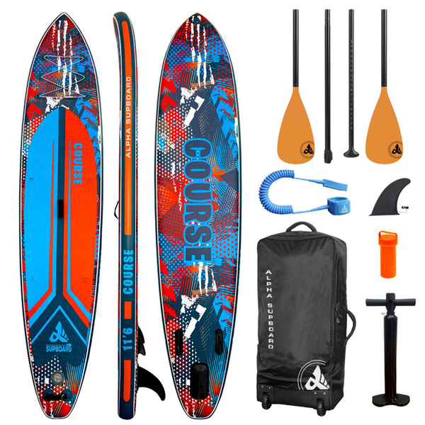 Надувная SUP-доска Сапборд Alpha Supboard COURSE-11.6 COMFORT BLUE (353 ...