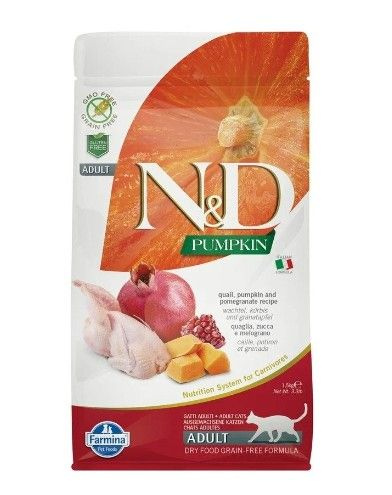 Сухой корм для взрослых кошек Farmina N&D, беззерновой, с перепелом, с ...
