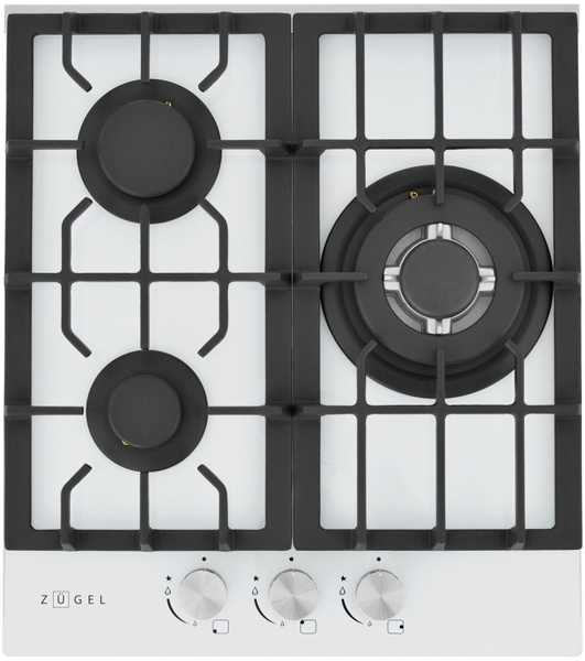 Варочная панель газовая ZUGEL ZGH451W, газ-контроль, WOK-конфорка, 45 ...