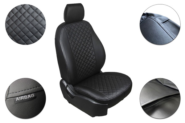 Чехлы на сиденья РОМБ Renault Logan 2 , Sandero 2 , Sandero Stepway 2 ...