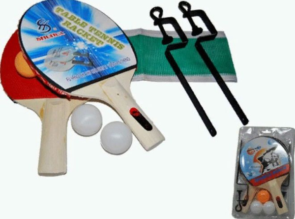 Набор для игры в настольный теннис SPORTSTEEL 3 в 1 (2 ракетки, 3 ...