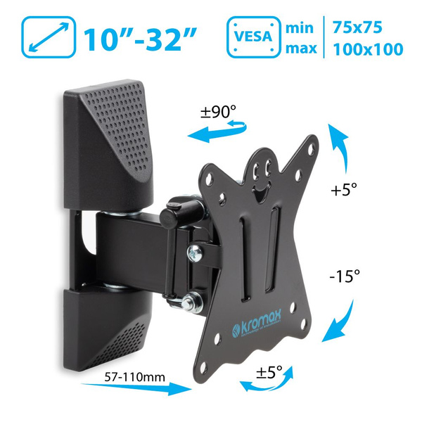 Кронштейн для телевизора настенный наклонно-поворотный Kromax CASPER ...