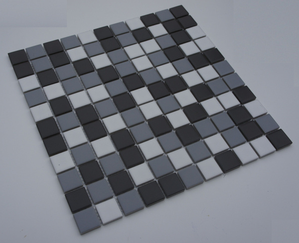 Мозаика из керамогранита Surface Черно-белая (уп.5 шт)/ на сетке ...
