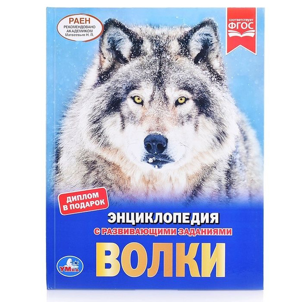 Энциклопедия Умка Волки, А4, с развивающими заданиями (978-5-506-05102 ...