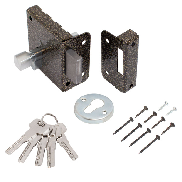 Замок дверной накладной Птимаш ЗН1-1 бронза - купить по низкой цене в ...