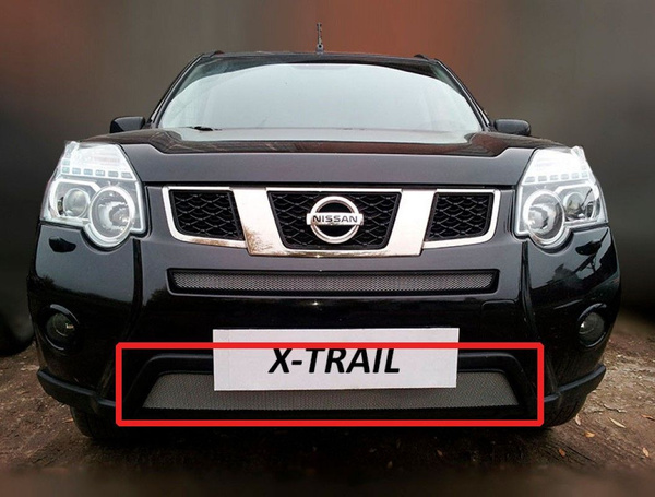 Защитная сетка радиатора низ хром Nissan X-Trail (2011-2015) T31 ...