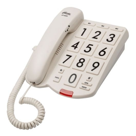 Телефон проводной RITMIX RT-520 IVORY с большими кнопками - купить с ...