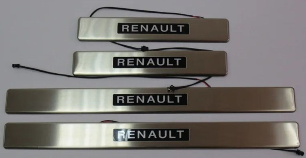 Накладки на пороги светящиеся Renault Logan 1 и 2 / Рено Логан - купить ...