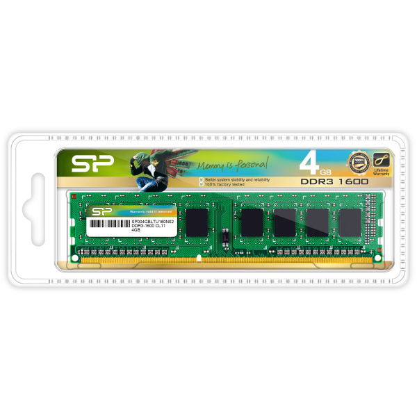 Модуль оперативной памяти Silicon Power DDR3 1600 Мгц 1x4 ГБ ...